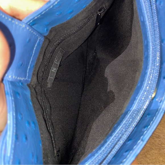Blue Textured INC Handbag Purse - Picture 4 of 5